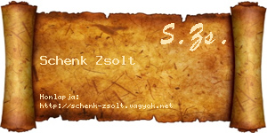 Schenk Zsolt névjegykártya